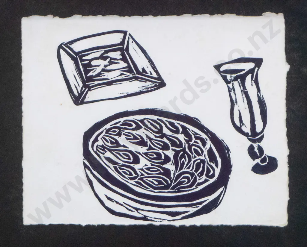 Lisa Beech - framed linocut H-150 W-190 Image 1++