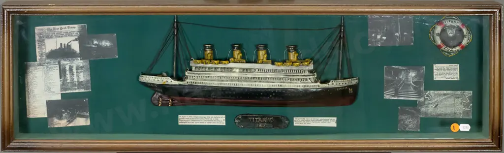 Titanic shadow box display H-240 W-800 Image 1++