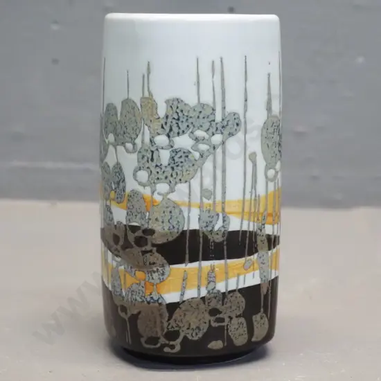 small Royal Copenhagen abstract design vase - stamped 963 3762 H-130 W-60 D-60