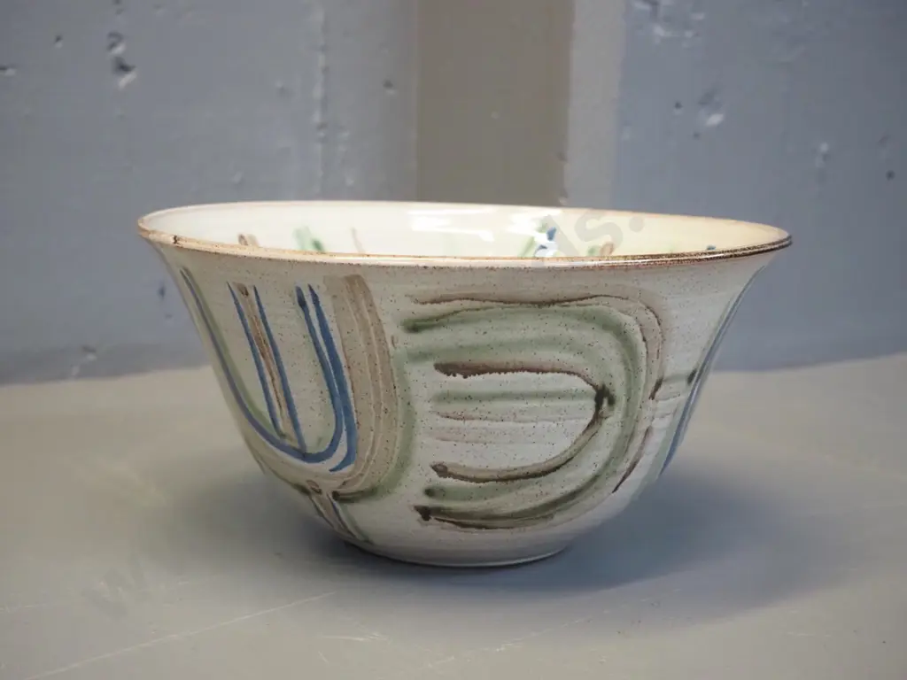 Sally Vinson New Zealand studio pottery bowl H-130 D-255 Image 1++