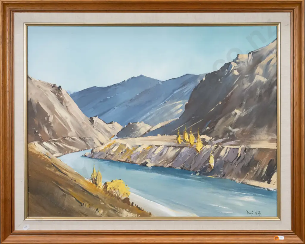 Denis Kent '73 - framed oil "Cromwell Gorge" H-500 W-670 Image 1++