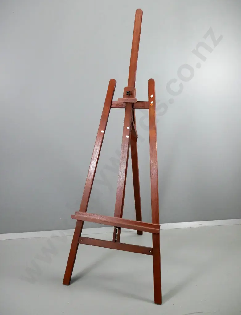 large mahogany floor-standing artist's or display easel H1850 W-570 Image 1++