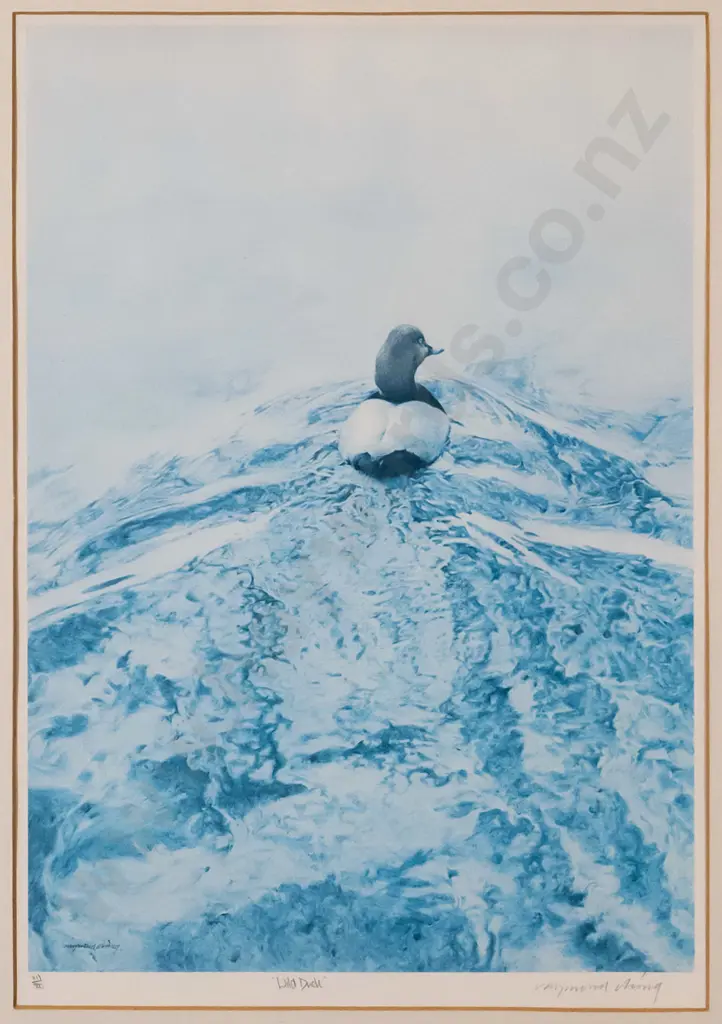framed signed Raymond Ching digital print 419/500 "Wild Duck" H-390 W-270 Image 1++