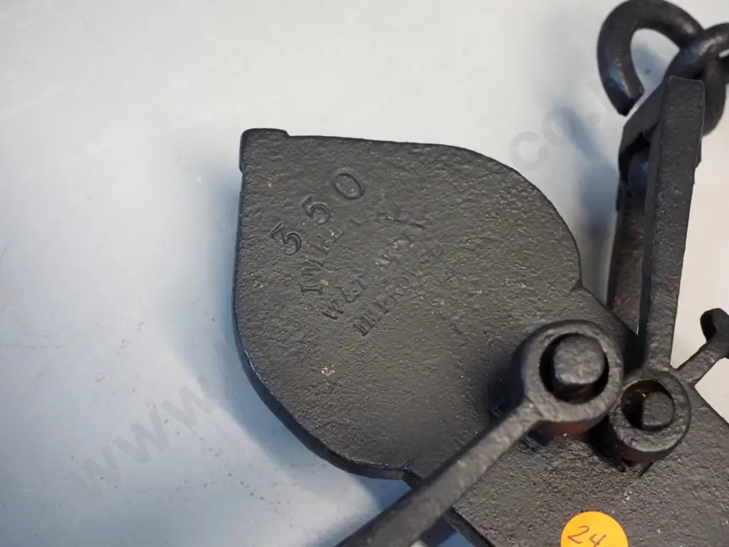vintage steel balance bar scales with weight - marked 350 W & T Avery Imperial Improved. L-800, weight marked '9' Image 1++