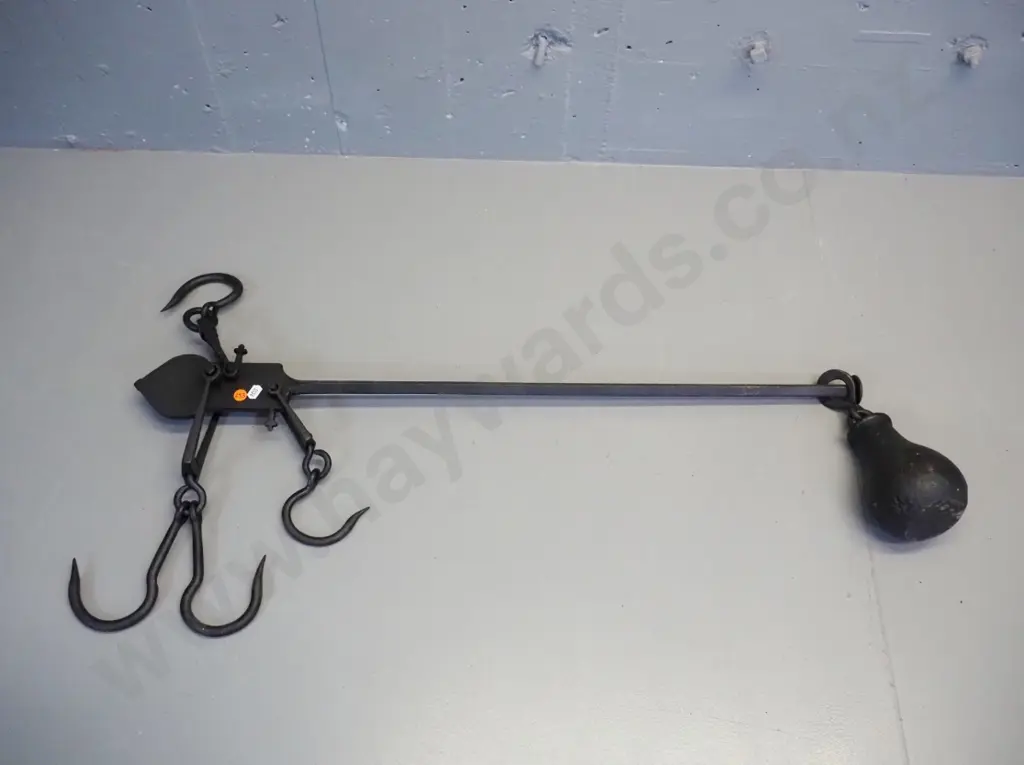 vintage steel balance bar scales with weight - marked 350 W & T Avery Imperial Improved. L-800, weight marked '9' Image 1++