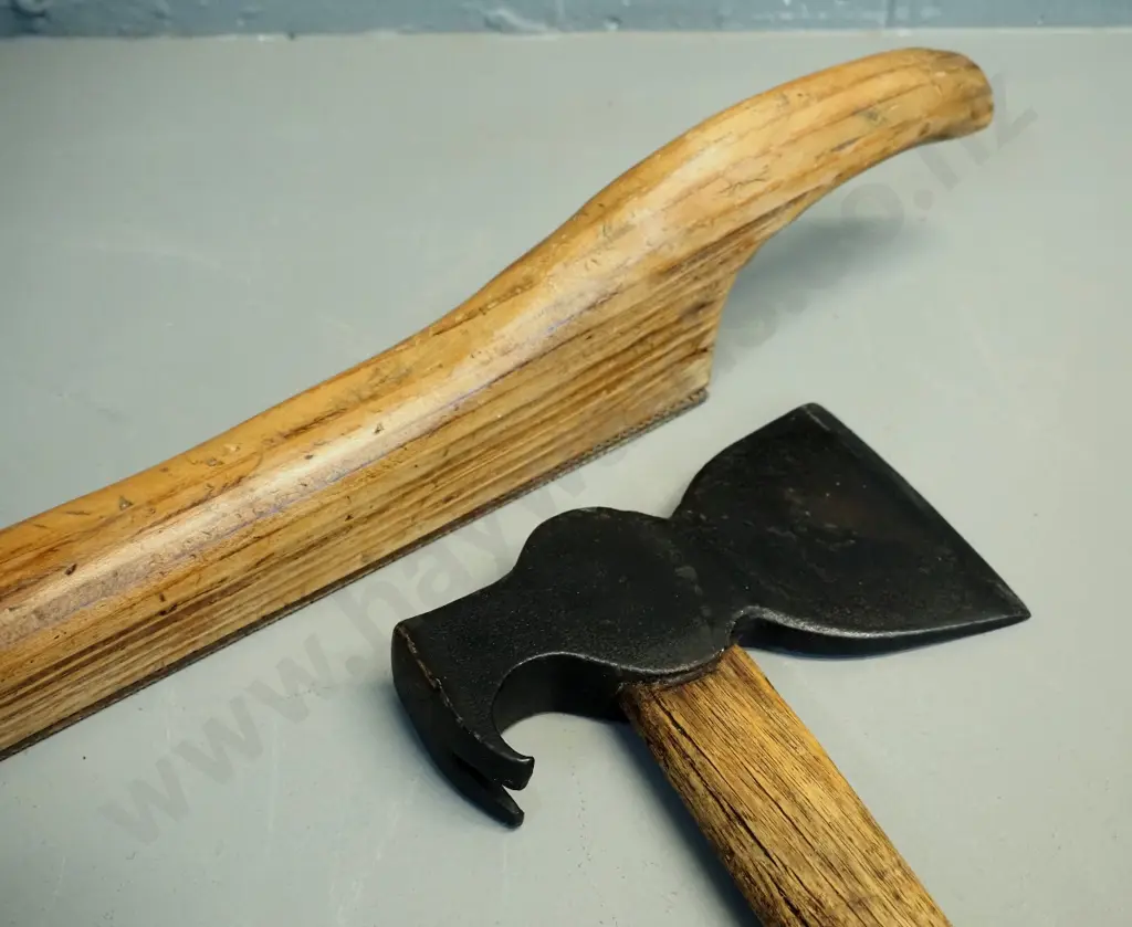 vintage tomahawk L-480 and a wooden handled rasp or file Image 1++