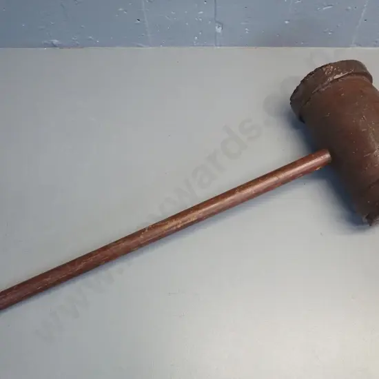 large metal-bound wooden mallet L-900 Head is W-280 Diameter 150