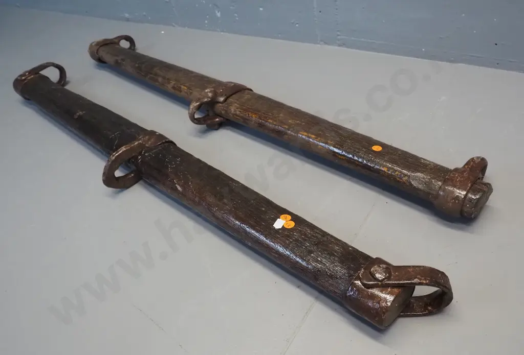 2 vintage swingle trees - both L-990 Image 1++