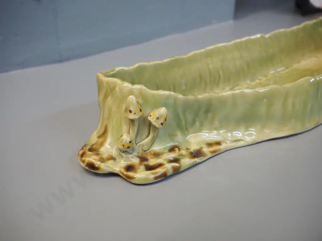 Molle (Timaru) pottery trough vase with toadstools H-45 L-310 W-100 Image 1++
