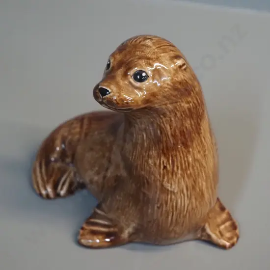 Clutha Ceramics NZ pottery seal or sea lion figure H-140 L-130