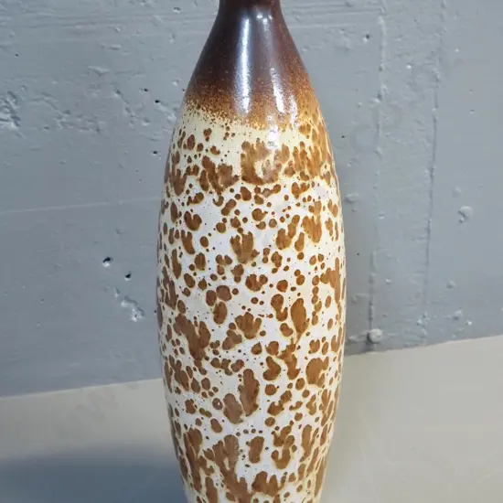 'Uebelacker' German pottery mottled glaze vase H400