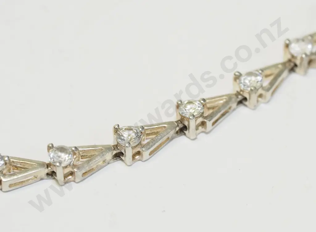 silver cz bracelet stamped 925 Image 1++