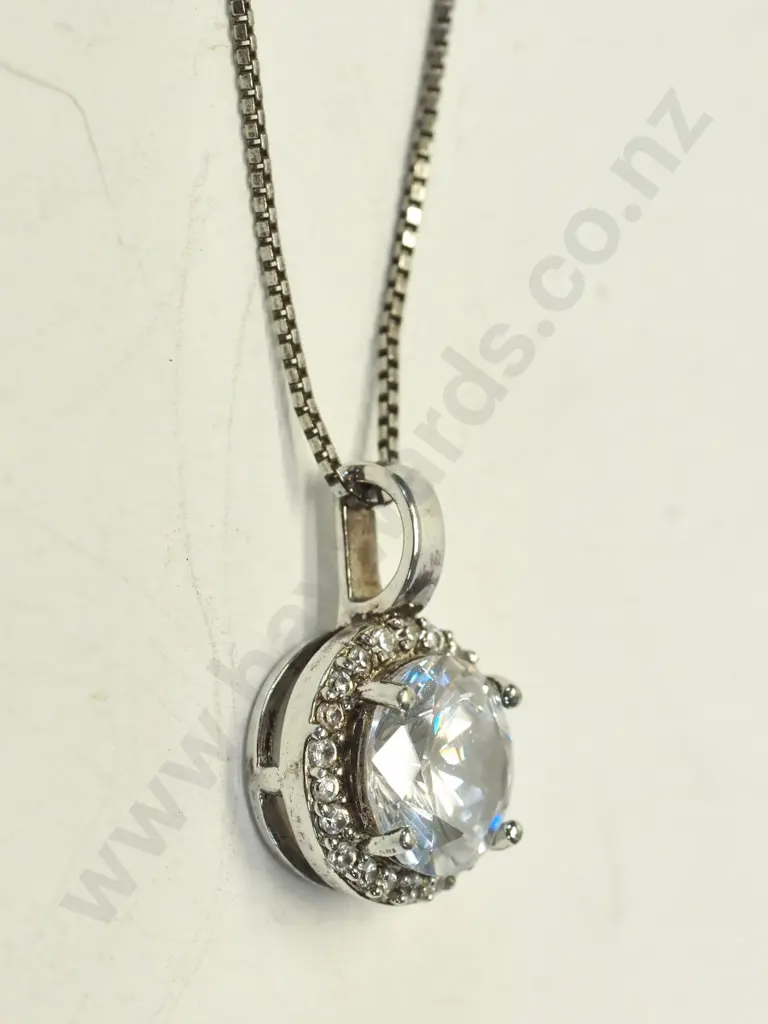 cz pendant stamped 925 Image 1++
