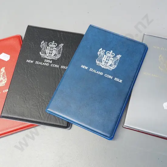 4 New Zealand uncirculated coin sets - 1974, 1978, 1983, 1984
