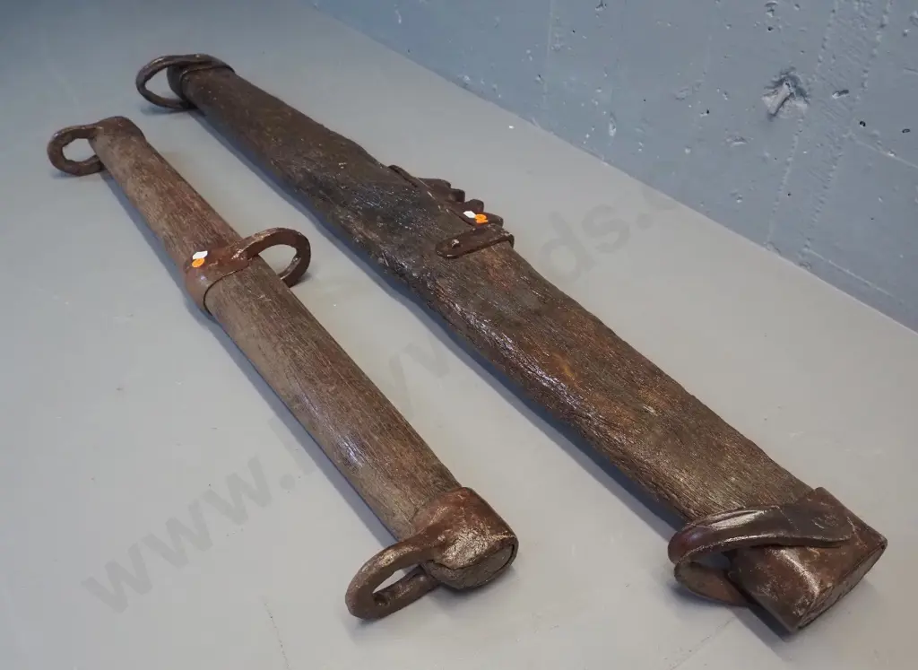 2 vintage swingle trees - larger one is L-1230 Image 1++