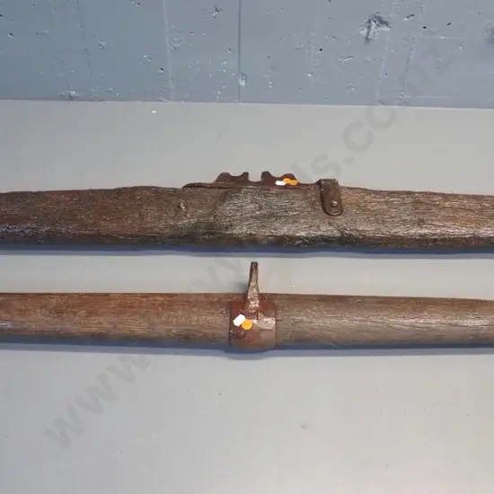 2 vintage swingle trees - larger one is L-1230