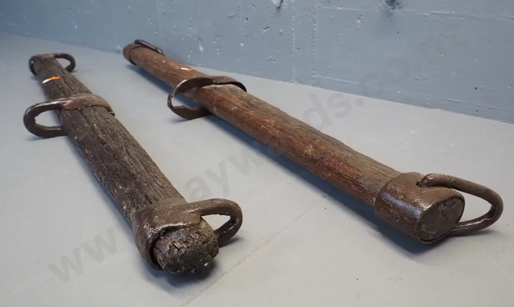 2 vintage swingle trees - longer one is L-990 Image 1++