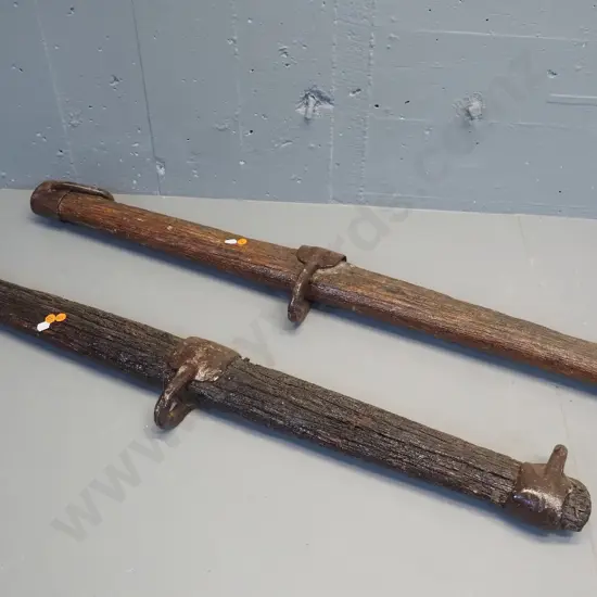 2 vintage swingle trees - longer one is L-990