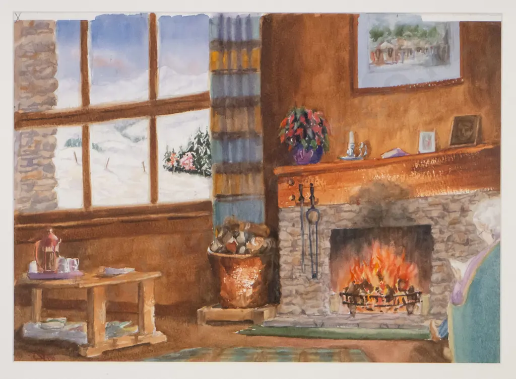 Scott Gray - framed watercolour "Snug" H-320 W-450 Image 1++