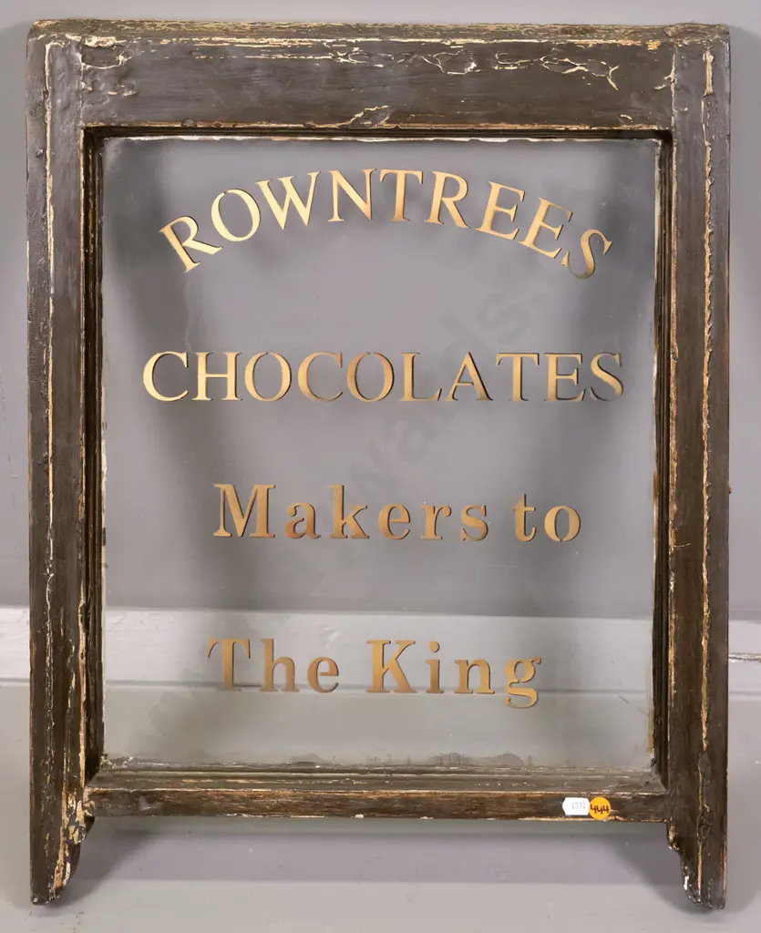 vintage  Rowntrees Chocolate advertising window sash H-560 W-440 Image 1++