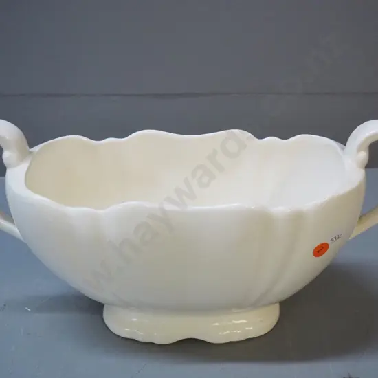 Crown Devon large handled trough vase - manufacturing flaw on one handle H180 W360