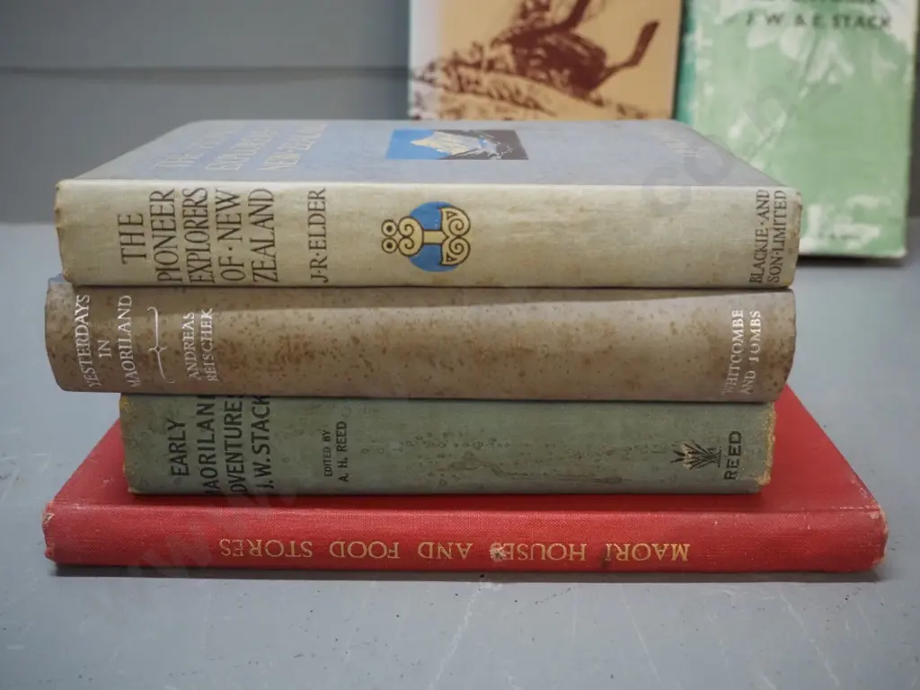 6 books Treasury of Maori Exploration by AW Reed, Maori Houses & Food Stores, other Maori themes - foxing and wear Image 1++