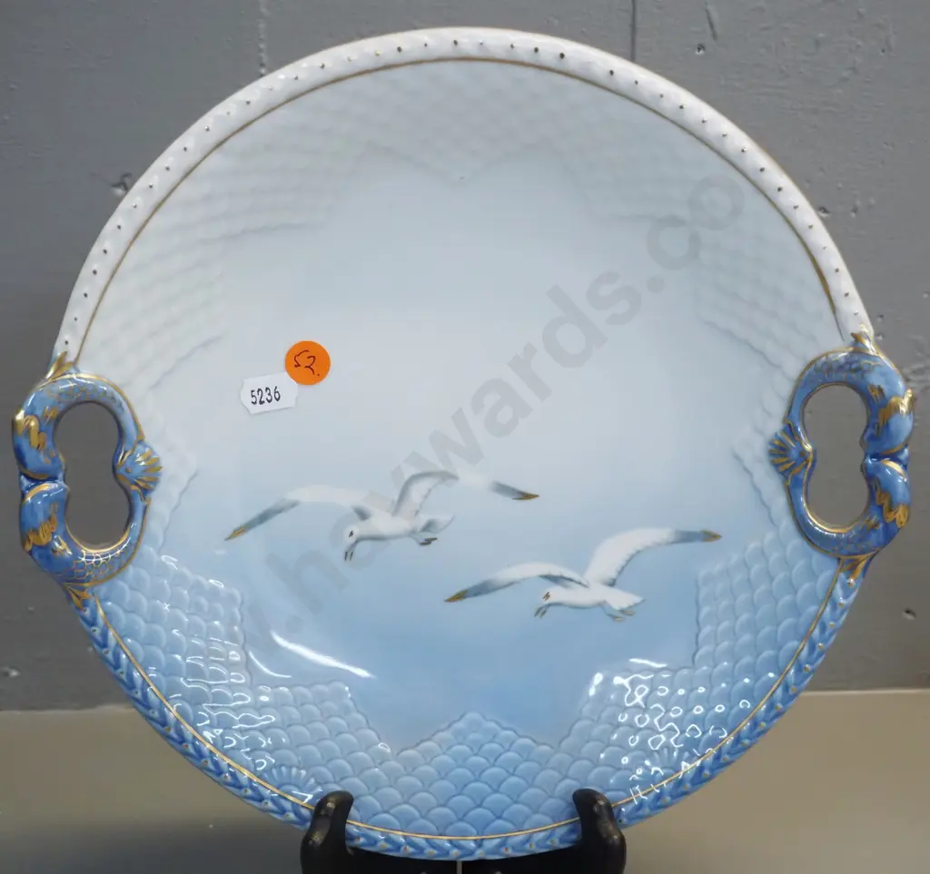 Bing & Grondahl Copenhagen handled seagull plate No 304 - D-270 Image 1++
