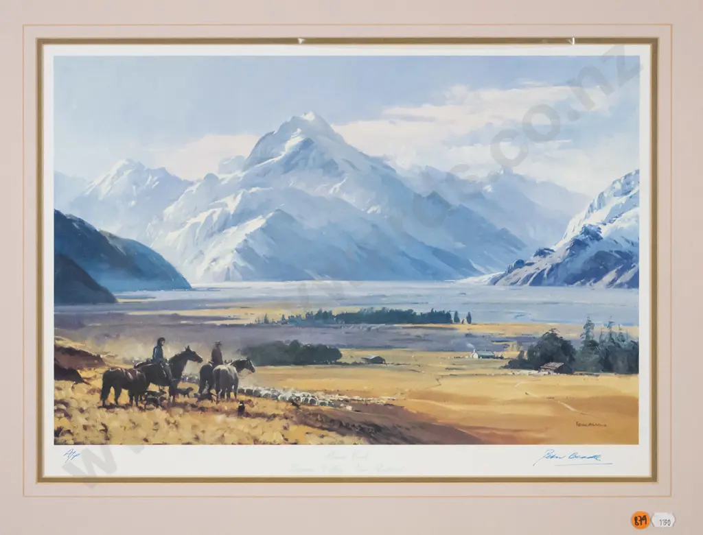 signed Peter Beadle ltd edition digital print A/P "Mount Cook H-300 W-450 Image 1++