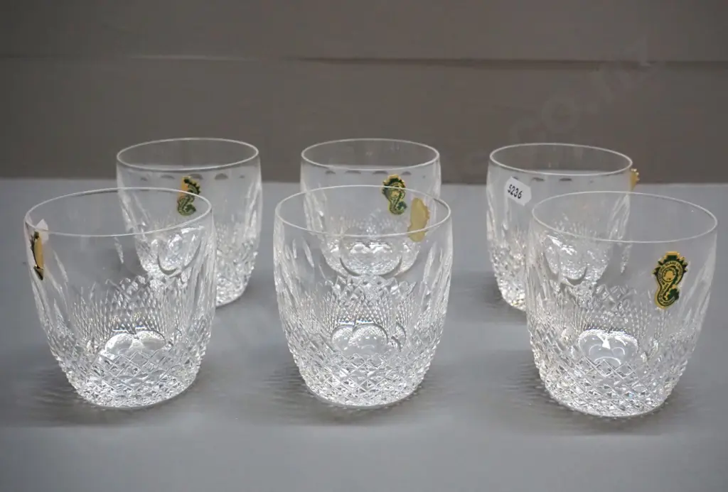 6 Waterford cut crystal Colleen pattern tumblers H-85 D-80 Image 1++