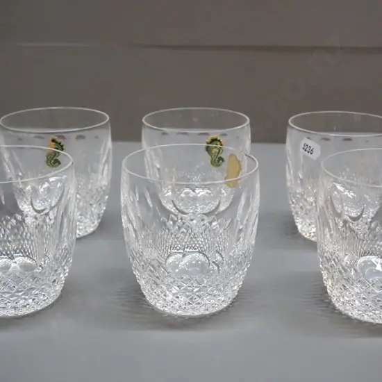 6 Waterford cut crystal Colleen pattern tumblers H-85 D-80
