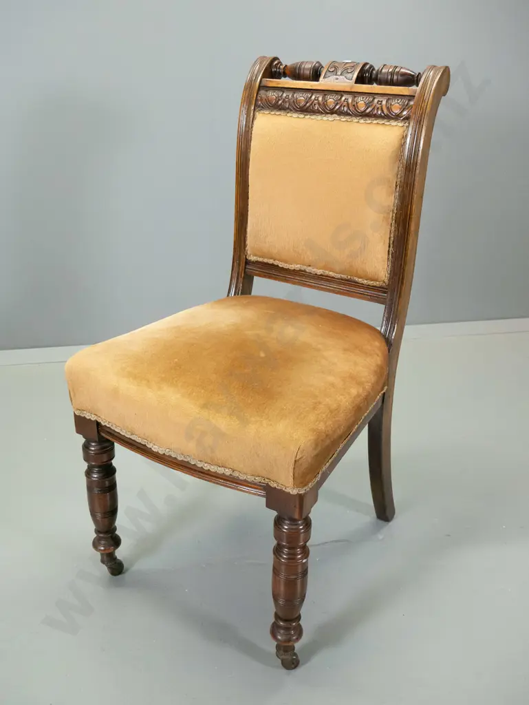 reproduction mahogany rope-edge double pedestal extending dining table w/brass feet, 6 vintage ornately carved mahogany Image 1++