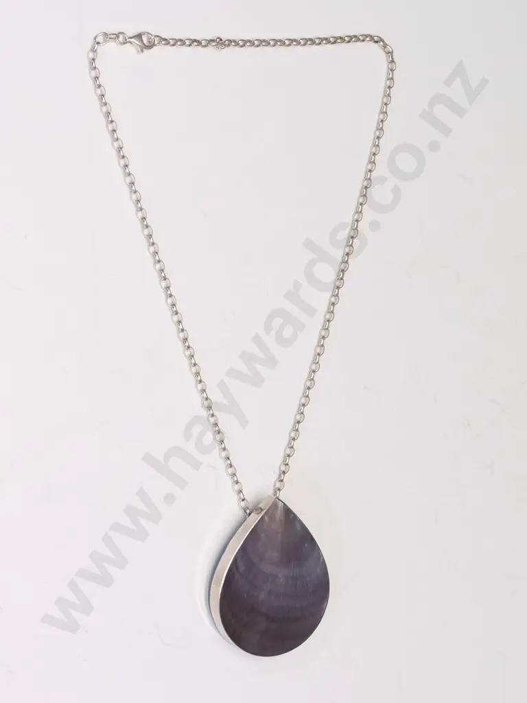 mother of pearl necklace all stamped 925 Image 1++