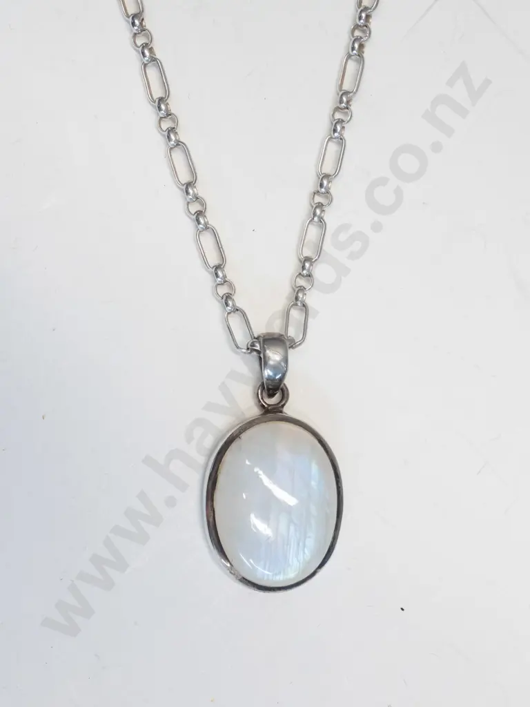 moonstone necklace all stamped 925 Image 1++
