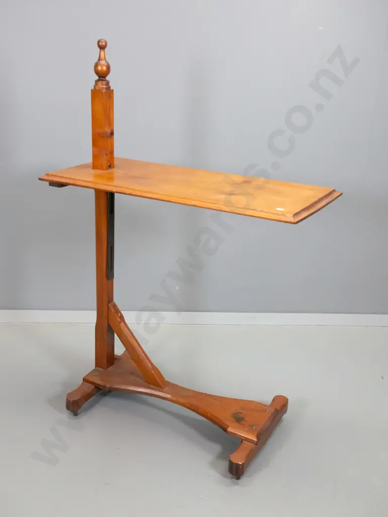 vintage kauri adjustable height reading stand - some splitting to top H-1120 W-760 D-350 Image 1++
