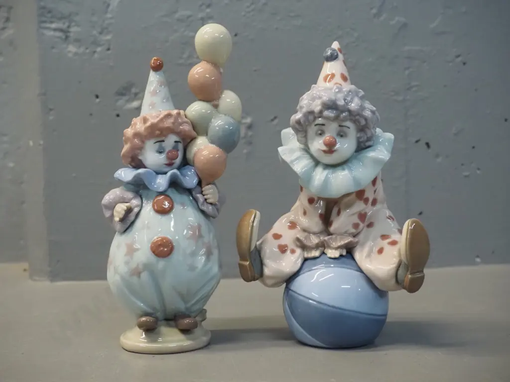 2 Lladro clown figurines - each approx. H-200 Image 1++