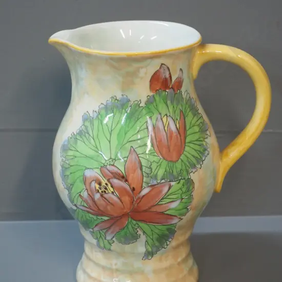 Royal Doulton 'Waterlily' pattern jug H-225 W-180