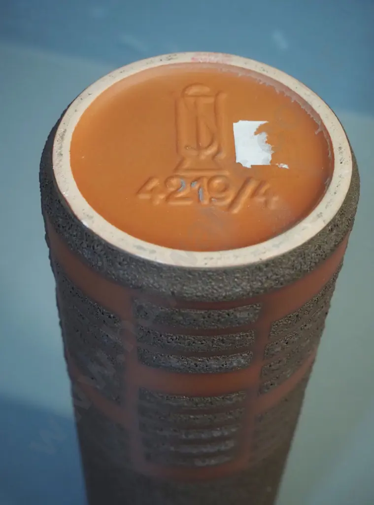 German pottery tall cylindrical vase H-400 Image 1++