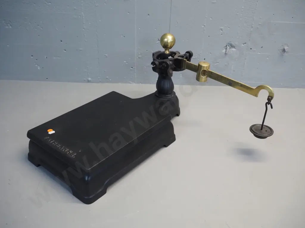 vintage cast iron and brass Fairbanks tabletop platform scales H320 D550 W550 Image 1++