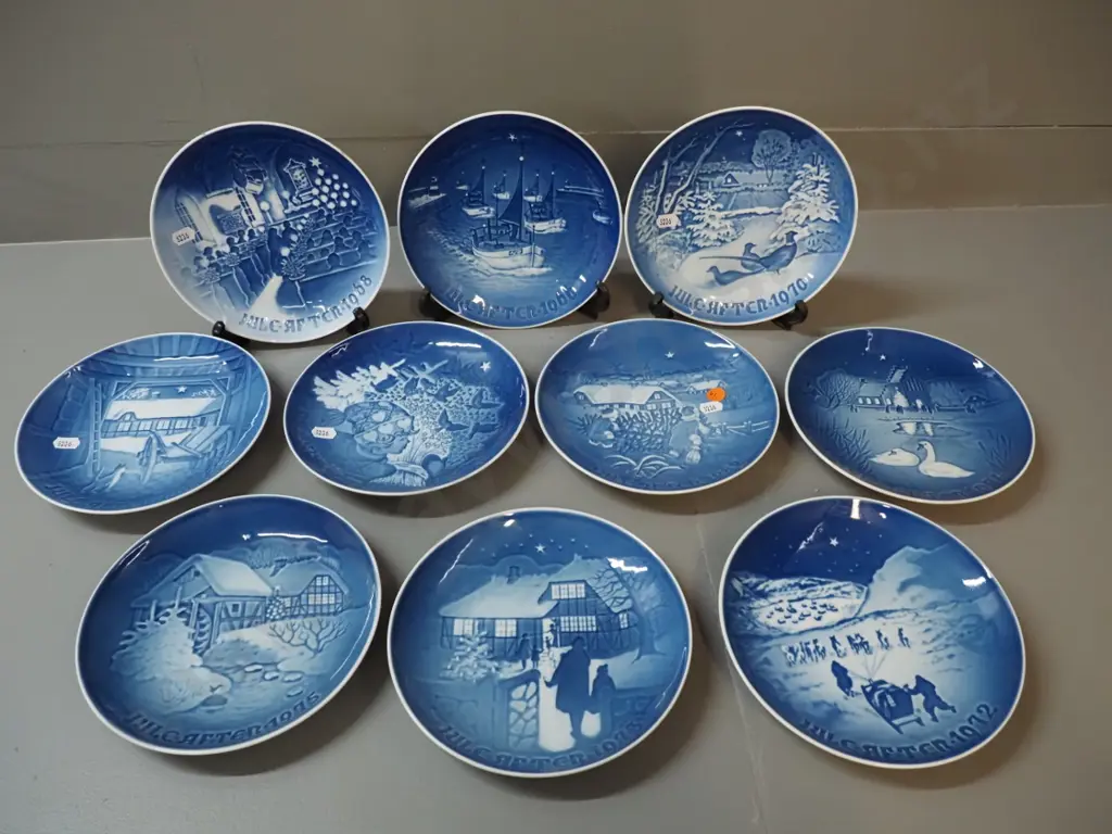 10 Bing & Grondahl Copenhagen Christmas plates - assorted dates from 1966 to 1985 Image 1++