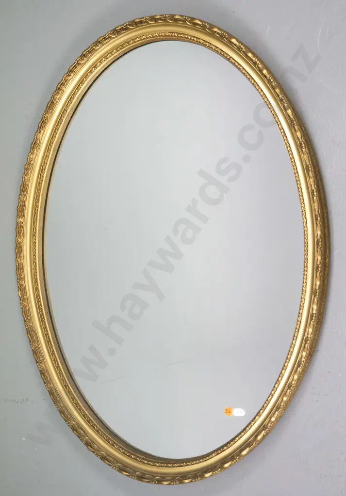 gilt framed wall mirror H-740 W-550 Image 1++