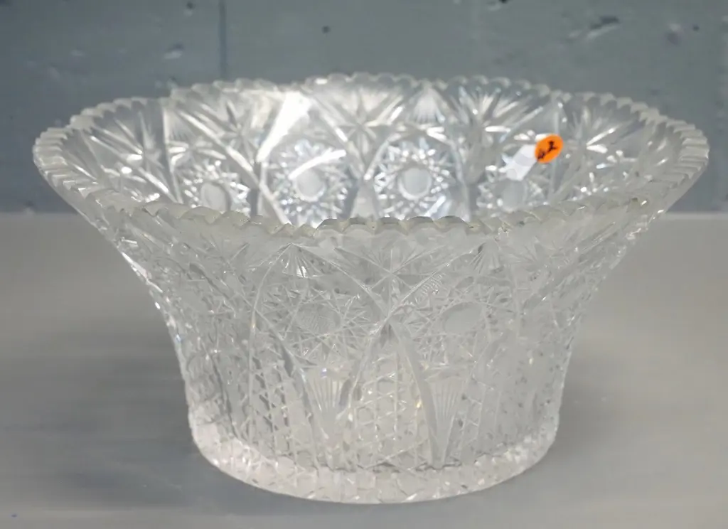 heavy cut crystal salad bowl H-120 D-260 Image 1++