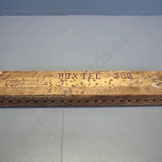 vintage Dutch wooden 2-piece cigar mould or case - marked L. Bezemer, 'Elisabeth' paper label L560 H70 W85