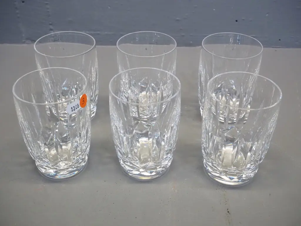 Waterford cut crystal glasses - 6 'Kildare' tumblers Image 1++