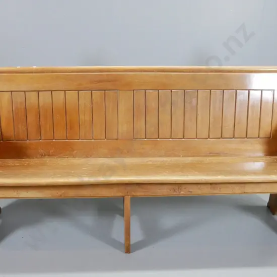 vintage kauri church pew - splits on end, general wear and scratches H-1030 W-1810 D-630