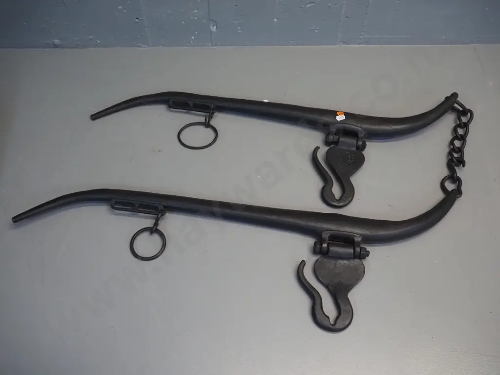 pair vintage horse hames - marked Cornstalk Brand, England - L-810 Image 1++
