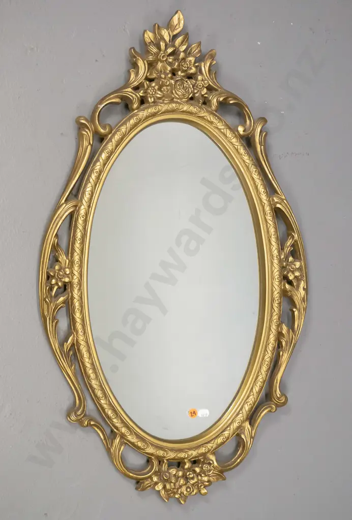 gilt framed wall mirror H-700 W-420 Image 1++