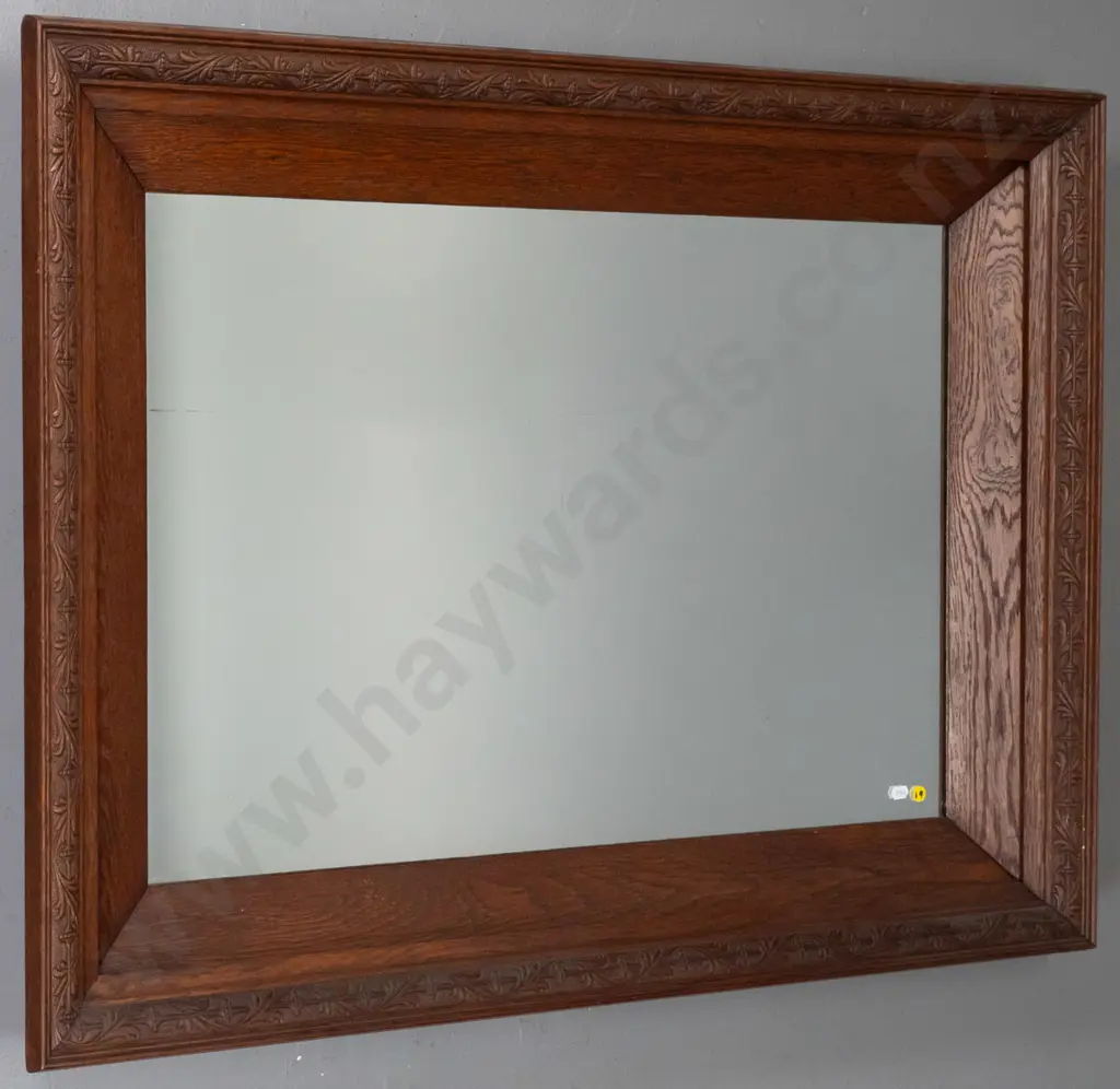 heavy decorative wood framed wall mirror H-755 W-1010 Image 1++