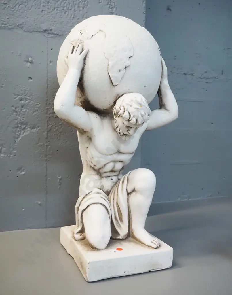 composite classical style Atlas figure with aged finish H-580 W-300 Image 1++