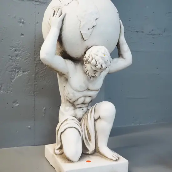 composite classical style Atlas figure with aged finish H-580 W-300