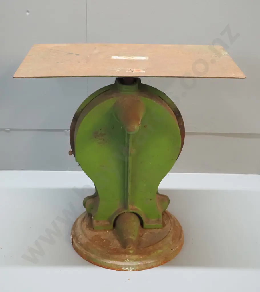 vintage Salter spring platform scales marked 'Railway Parcel Balance Scales - No 55' - corrosion and marks to face H350 Image 1++